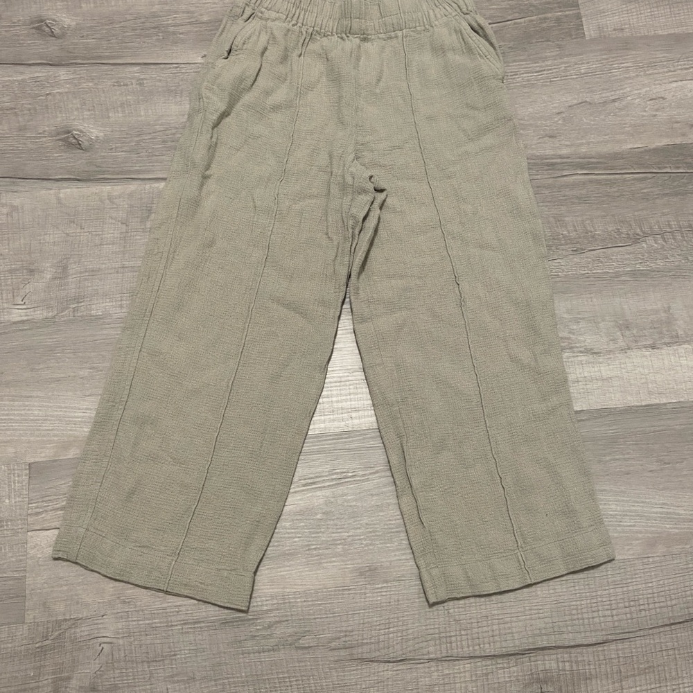 Madewell capri linen pant